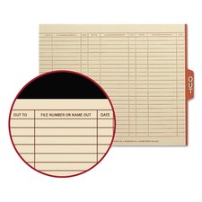 End Tab Out Guides with Printed Form, 1/5-Cut Tab Center Position, Letter Siz...