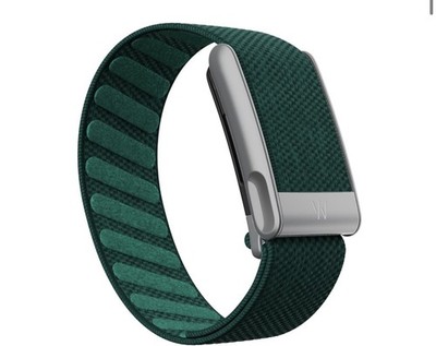 Whoop 5.0/MG Superknit Band - Emerald Green - Silver Clasp/link - Whoop Logo