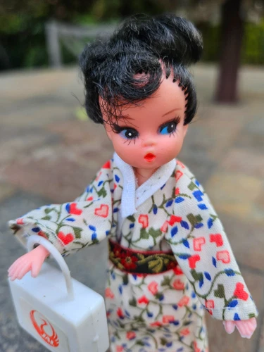 Rare 1970's Japan Airline Air Hostess Series JAL 4 3/4" Doll Dolly Darling Clone