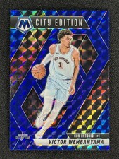 2024-25 Panini Mosaic Victor Wembanyama #288 Blue Mosaic Prizm City Edition /199