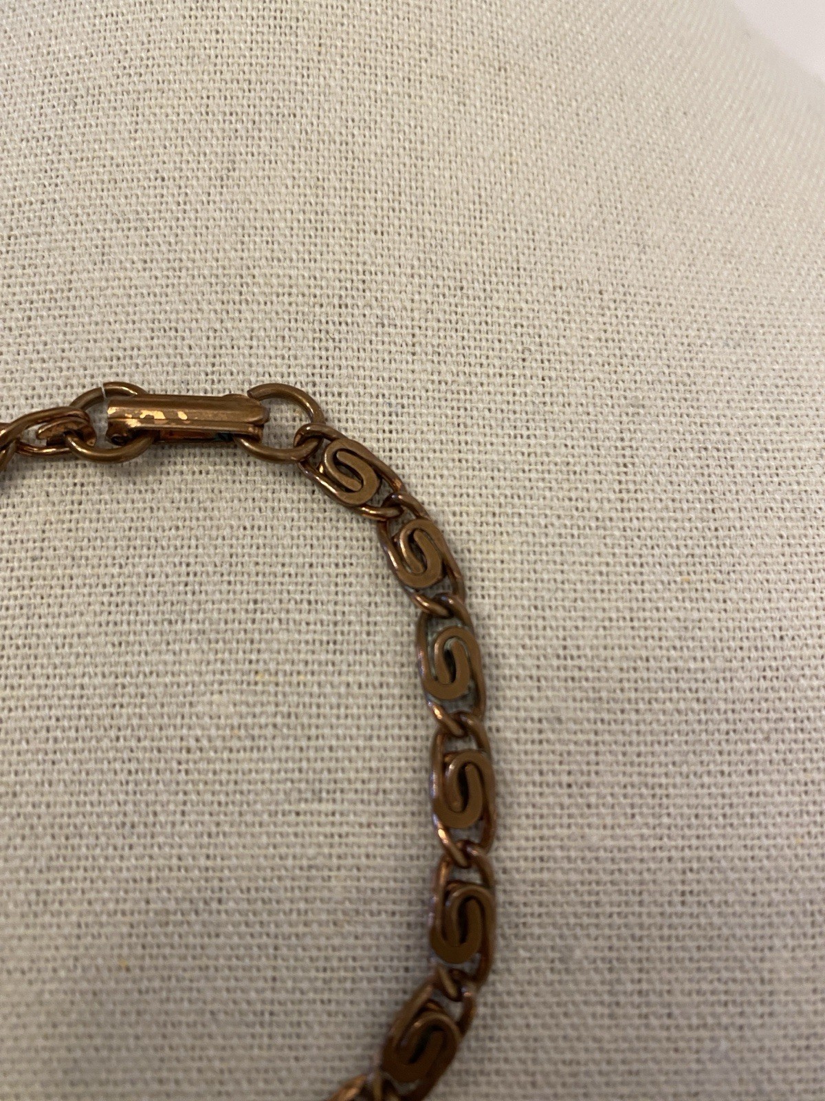 Solid Copper Bracelet S Link Chain - image 5