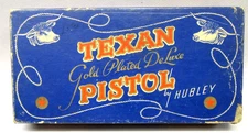 empty box 1930's Hubley #286 TEXAN Gold Plated Deluxe Pistol toy capgun cap gun