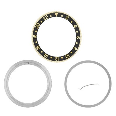 BEZEL & INSERT & RETAINING FOR ROLEX GMT 16700 16710 16718 16760 16713 BLACK GP