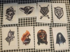 Lot Of 8 Nice 3" Temporary Tattoos.