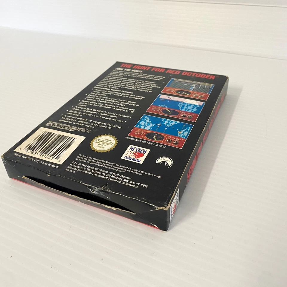The Hunt For Red October + Box - CIB - Nintendo NES - Tested & Working - Image 3 of 4