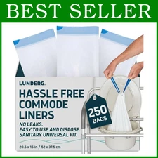 Value Pack 250 Count Commode Liners - Medical Grade