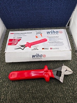 Wiha Tools 76210 10'' Insulated Adjustable Wrench 1000 Volt Rated