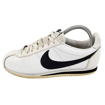 Nike Cortez Herren Leder Sneaker Weiß Schwarz Größe UK 7 EU 41 US 8