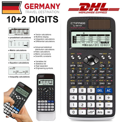 Fx-991ex Advanced Engineering Scientific Calculator-552 Function 10+2 Digits