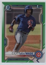 2021 Bowman Chrome Prospects Green Refractor 53/99 Kevin Made #BCP-153 0rd2