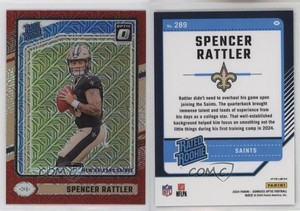 2024 Panini Donruss Optic Rated Red Mojo Prizm Spencer Rattler #289 Rookie RC