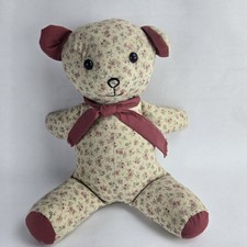 Handmade Floral Fabric Teddy Bear