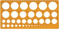 Maped Kreisschablone 1-35 Mm 39 Kreise Orange-Transparent