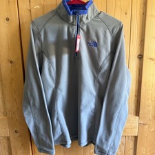 The North Face Glacier 1/4 Fleece Zip Pullover Pache Gray Womens Size Large New