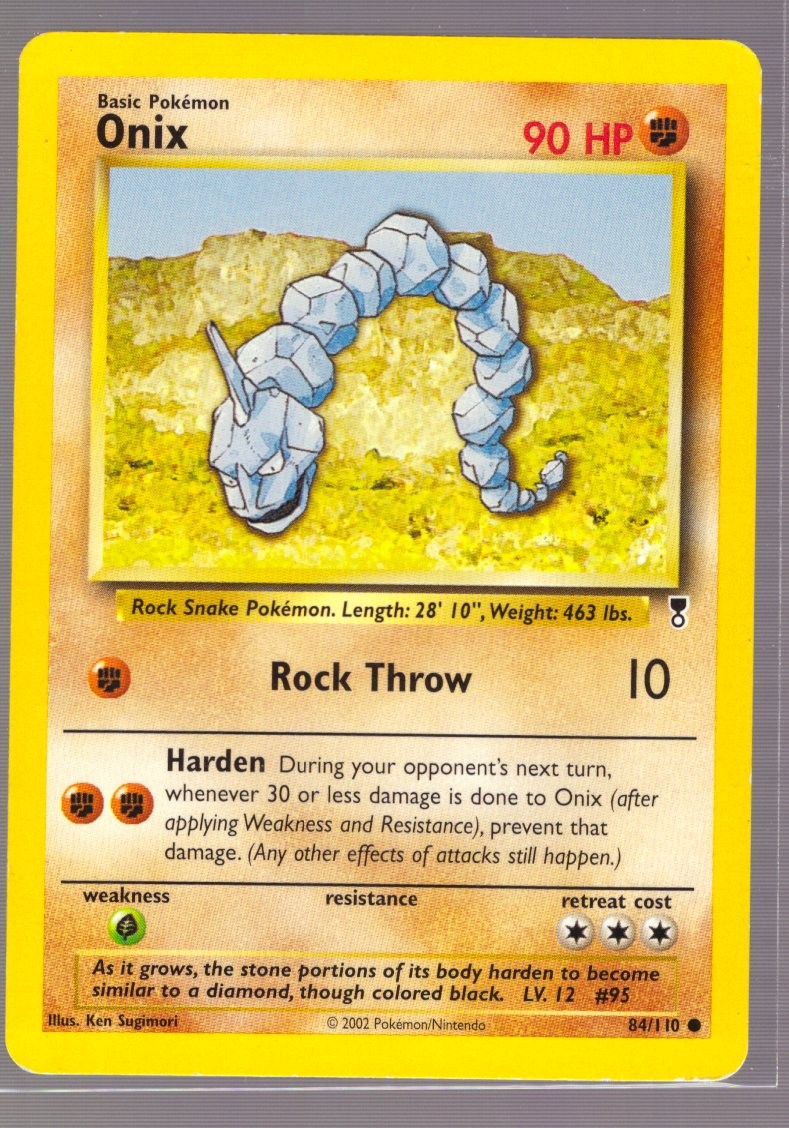 Pokemon Onix 84/110 Pokemon 2002 Legendary Collection