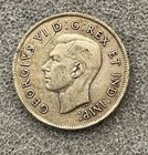 1944 Canada King George VI Silver 50 Cent Coin - 80% silver