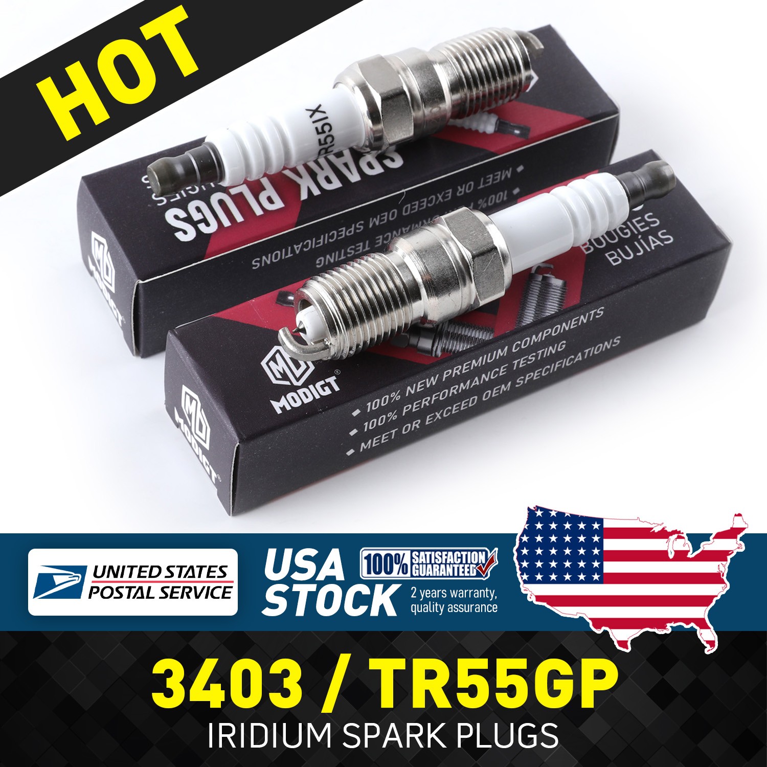 OEM Quality 6 Pcs Iridium Spark Plugs For NGK 3403 TR55GP For Buick Lucerne