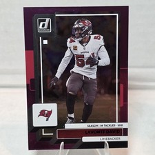 2022 Donruss - Lavonte David #259 Purple Foil Season Stat Line # 10/89