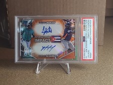 2024 Bowman Chrome INTL IMPACT Auto /25 PSA 10 Yordan Alvarez Lazaro Montes 