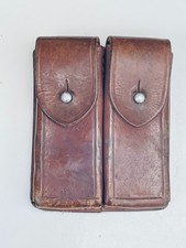 Mauser Broomhandle C96 Bolo Leather 2 Pack Pouch Vintage WW II