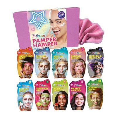 7th Heaven Luxus Verwöhnkorb - 10 Gesichtsmasken & 9 Stück (1er Pack), grau 