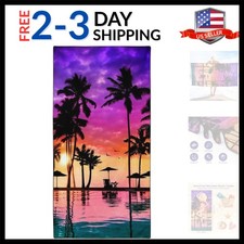 Oversized Beach Towel Quick Dry Sand Free Lightweight Microfiber Beach Towels...
