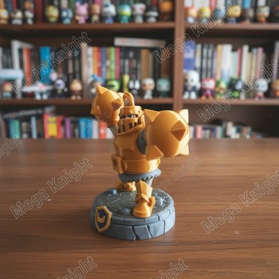 Clash Royale Mega Knight Gold Figurine - 3D Printed for Kids, Teens, and Adults
