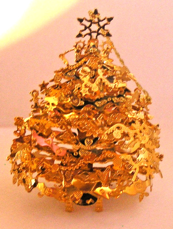 VINTAGE 1997 DANBURY MINT 23K CHRISTMAS TREE ORNAMENT
