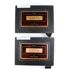 Lot of 2 Java Toro Maduro Empty Wood Cigar Box 10" x 7.25" x 2"