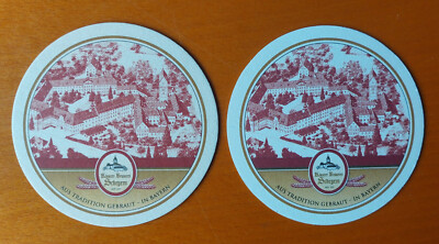 2 Bierdeckel Kloster-Brauerei Scheyern Farbunterschied