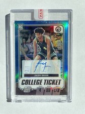 2021-22 JALEN GREEN CHRONICLES CONTENDERS OPTIC COLLEGE TICKET BLUE RC AUTO /49