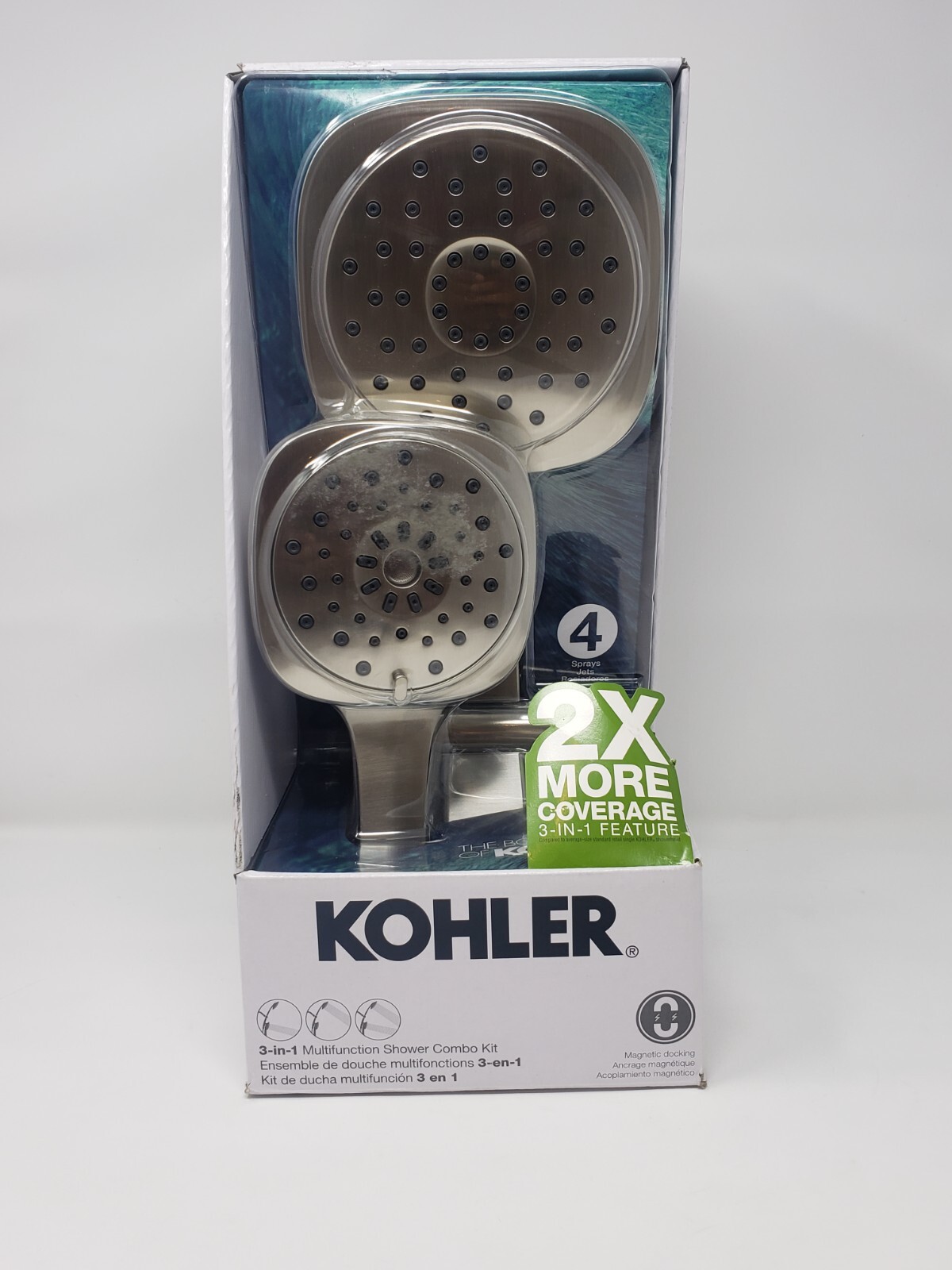 Kohler R31250GBN 3 in 1 Multifunction Shower Combo Kit Brushed Nickel