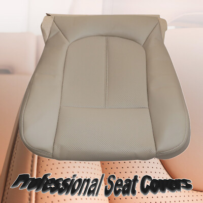 For 2011-16 Ford F250 Lariat Passenger Bottom Perforated Leather Seat Cover Tan