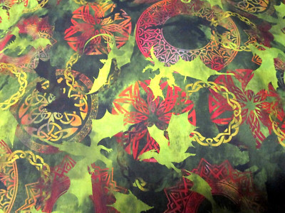 New Off The Bolt: Green Dragons In The Begining Fabric 100% Cotton  SALE $5.00