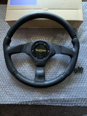 Veilside Steering Wheel 35Œ¶ Pie Black with Horn Cover #QOCW5N