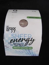 L'eggs Q Nude Medium Support Leg Sheer Panty Compression  7785 (CH-SD)