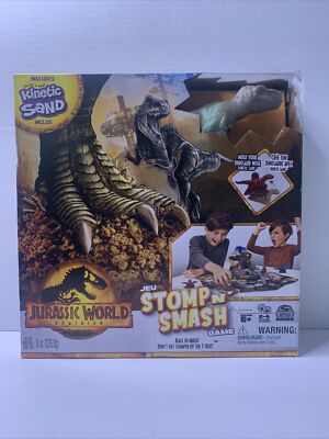 Jurassic World Dominion STOMP N  SMASH Board Game Dinosaur with Kinetic Sand