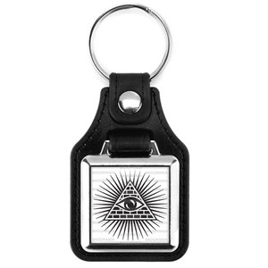 Porte Cles Cuir Carre Åil De La Providence Omniscient Lumineux Francs Macons Ebay