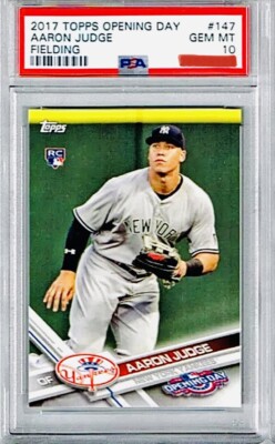 Aaron Judge RC PSA 10 Topps Opening Day Fielding 2017 Rookie 1 