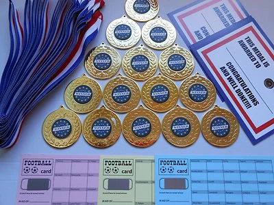 DWL GEWINNER - 50 MM METALLMEDAILLEN MIT BAND/SET = 15 MIT ZERTIFIKATEN/RUBBELKARTEN