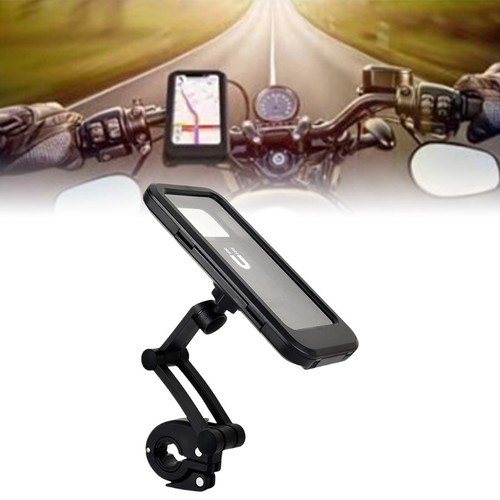 Motorcycle Bike Handlebar Phone Mount Holder Waterproof Case for iPhone Samsung - Picture 4 of 7