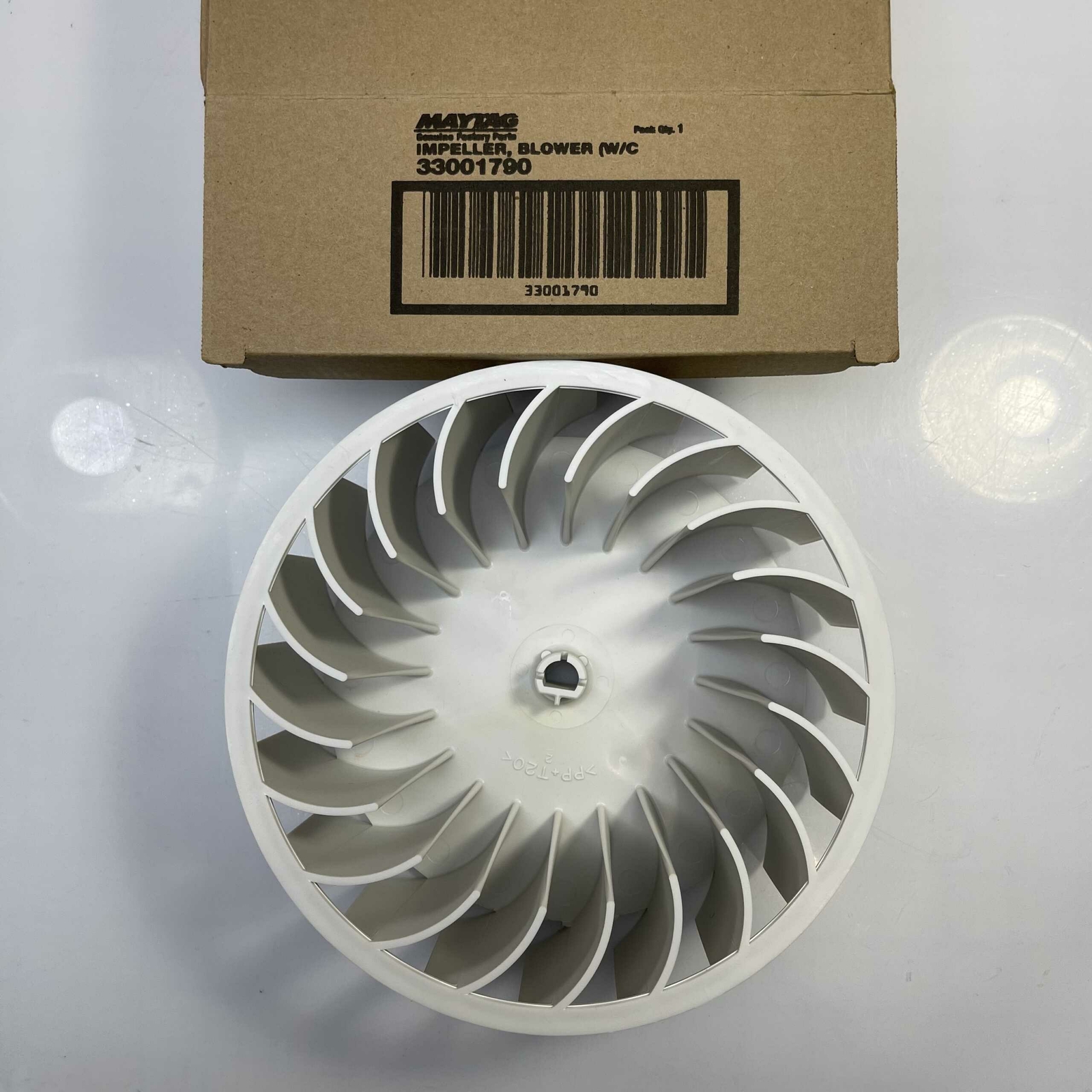 New Genuine OEM Whirlpool Maytag Dryer Blower Wheel 33001790 PS2035614