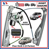 Links Vorne Elektrischer Fensterheber Mechanismus Aluminium FüR Renault Clio III