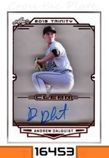 1-2019 LEAF TRINITY CLEAR AUTOGRAPHS AUTO ANDREW DALQUIST WHITE SOX #CA-AD1