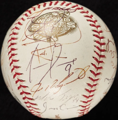 2003 Florida Marlins World Series Champs Team Signed W.S. Baseball Beckett COA