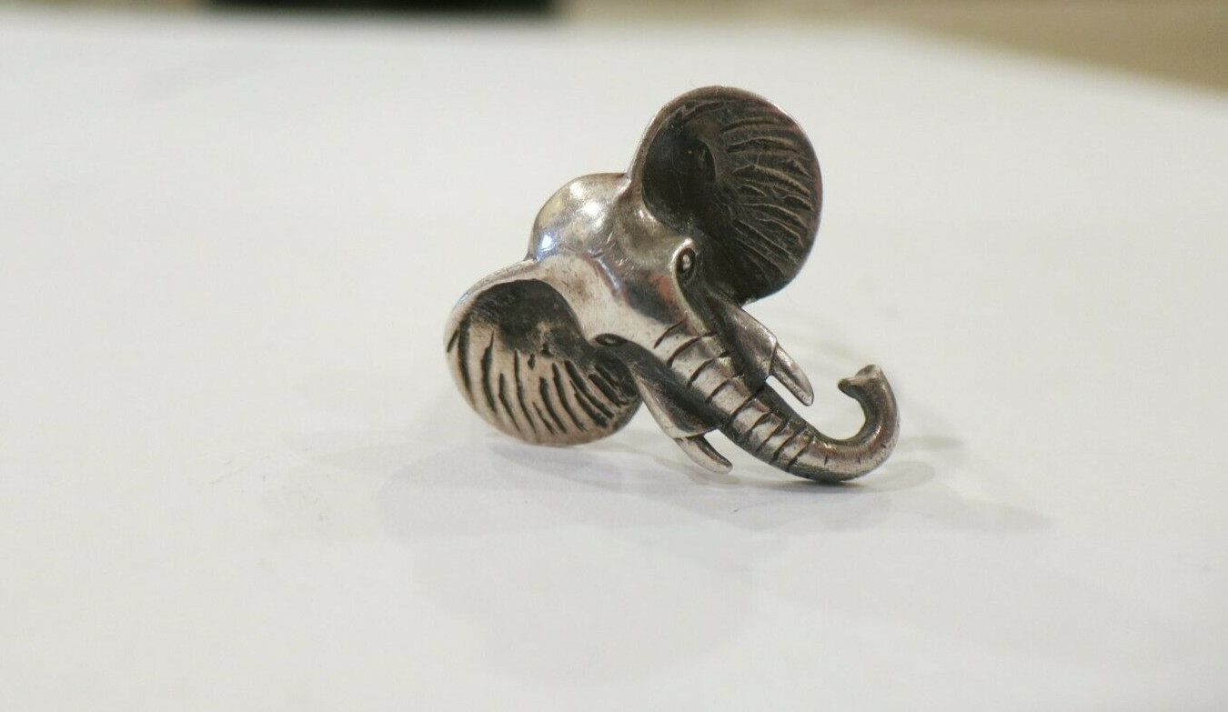 ARTISTIC SOLID ELEPHANT  RING 925 Sterling SILVER… - image 2