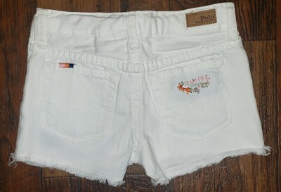 ■POLO RALPH LAUREN■ W cutoff denim shorts white WMPOSHON09 Polo RALPH LAUREN Girls White Denim Cut Off Shorts With