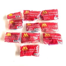 Lot of 120 Perm Rods 10 Pckgs of 12 Purple Pink Blue Gray Various Sizes Concave