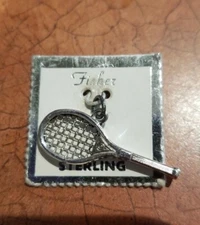 Charm Pendant Fisher Sterling Silver TENNIS RACKET 