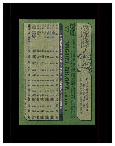 1982 TOPPS BASEBALL #1 - 269 YOU PICK SEE SCANS OF EVERY CARD STARS *NEW LISTING - Picture 117 of 403